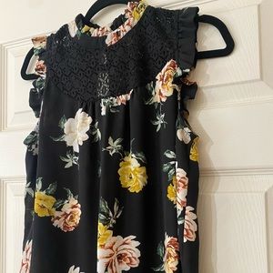 Lily White size large ruffle lace top.